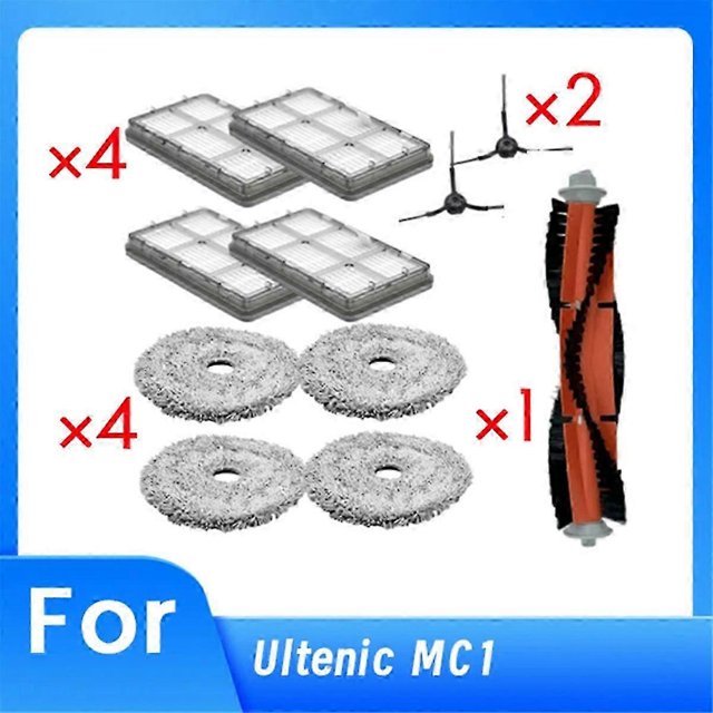 11 PCS for MC1 Vacuum Cleaner Accessories Roller Side Brush HEPA Filter Mop Pad Essential Vacuum Ac