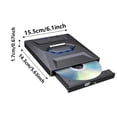 thumbnail image 3 of Klonfd 7 In 1 External USB DVD Drive & Blu Ray Player USB 30 Type C Portable CD DVD ROM Rw Burner Writer With 3 USB Ports Sd/Tf Card Slots For Laptop Desktop Mac MacBook Windows 11/10/, 3 of 6