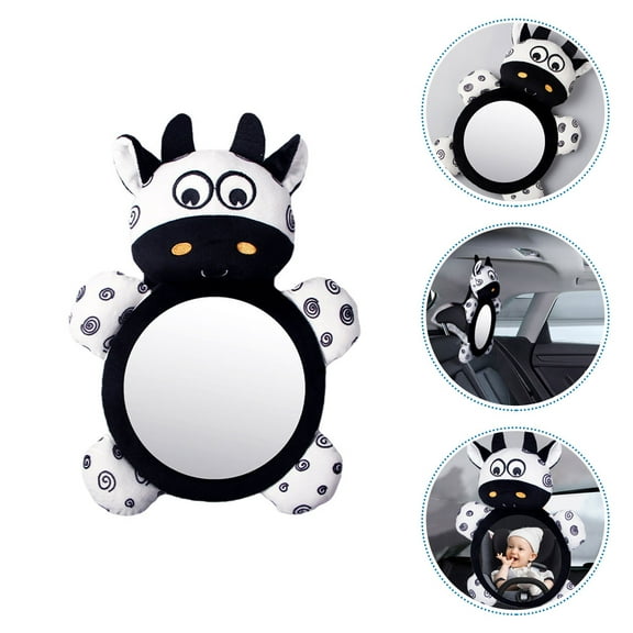 WRISTBIQUE Car Seat Safety Mirror Backseat Mirror For Rear Facing Extra Wide Angle View Easy Installation Vision Adorable