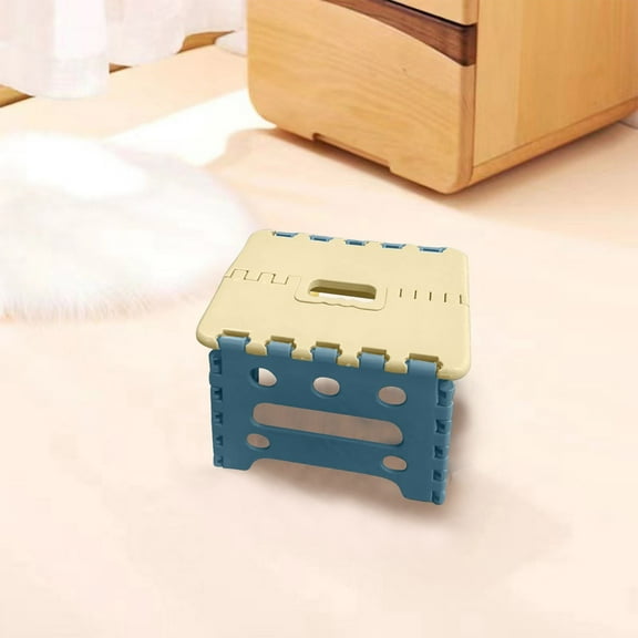 FHBVT Thickened Portable Folding Stool Household Children's Outdoor Low Stool Plastic Shoe Changing Stool Hidden Handle Space-Saving Small Chair for Kids Adults Home Outdoor Accessory Supplies