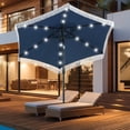 thumbnail image 6 of Autlaycil 7.5 ft Fringe Patio Umbrella with 18 LED Lights and Sturdy Ribs for Lawn, Garden, Backyard and Pool - Navy Blue, 6 of 8