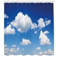 thumbnail image 3 of Ambesonne Blue Sky Shower Curtain, Fluffy Cloudscape Daylight, 69"Wx84"L, Cobalt Blue Sky Blue, 3 of 3