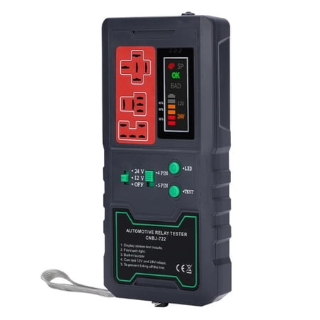 QHNGJZ Car Electronic Relay Tester Voltage-Diagnostic Tool 4 Pin 5 Pin Battery Checker