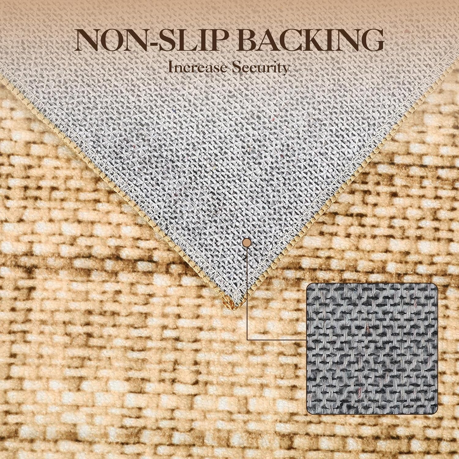 Washable Area Rugs 8x10 Large for Living Room Soft Modern Abstract Low Pile Floor Carpet for Playroom Home Office, Non-Shedding(Khaki)