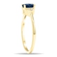 thumbnail image 3 of SZUL Women's Oval Shaped Sapphire and Diamond Half Moon Ring in 10K Yellow Gold, 3 of 5