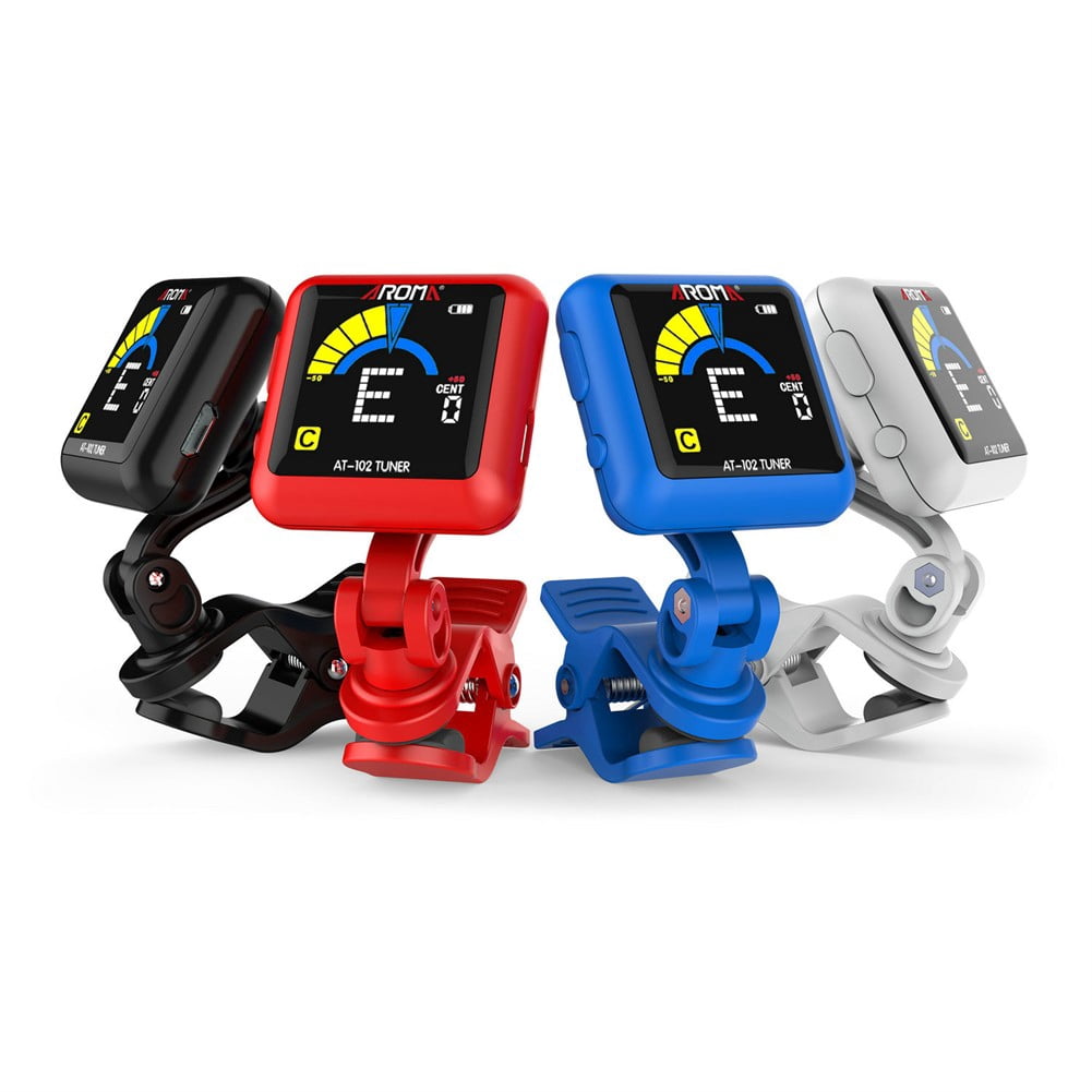 for Aroma AT102 Rechargeable Digital Guitar Tuner for Chromatic Bass Ukulele Violin