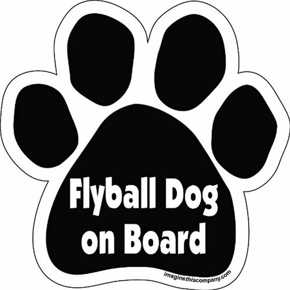 Flyball Dog On Board Paw Magnet