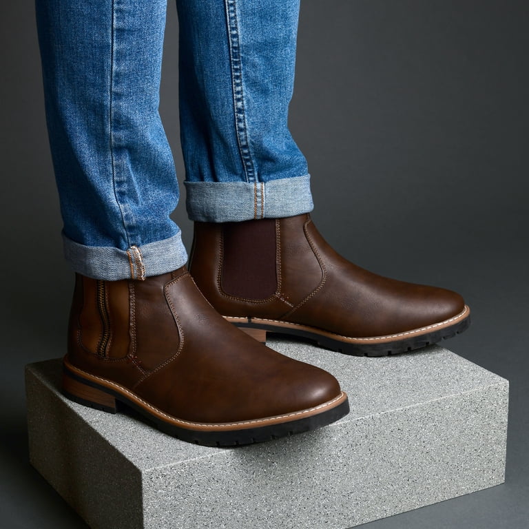 Vance Mens Pratt Zip-up Round Toe Chelsea Boot, Widths  display picture 1