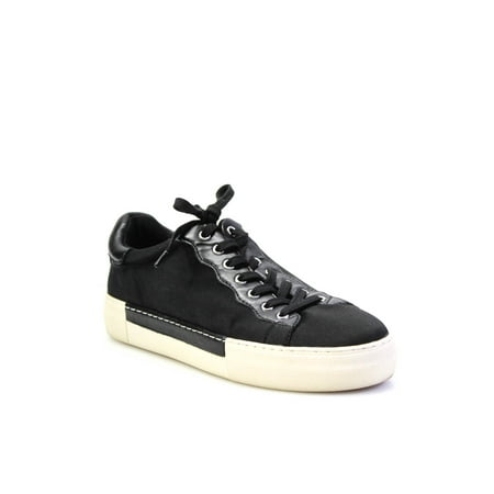 

Pre-owned|Vince Camuto Womens Lace Up Leather Trim Platform Sneakers Black Size 8.5