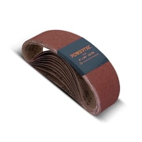 POWERTEC 10PK 4 x 36-Inch Sanding Belts, 80 Grit Aluminum Oxide Belt Sander Sanding Belt, Sandpaper for Belt and Disc Sander, 110680