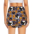 thumbnail image 2 of Lsque Spooky Cats And Halloween Pumpkins Printed Women's Running Shorts with Liner Pockets,Elastic Quick Dry Workout Athletic Gym Yoga Shorts,Womens High Waist Shorts-XX-Large, 2 of 9