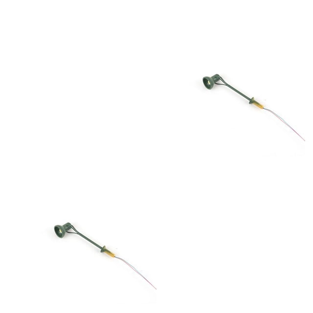 bedienty Model Railway Lamp Outdoor 1:87 Scale Streetlight Layout Single-Head LED Park Light Garden Building Layout Landscape Type A Green 2Set