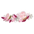 thumbnail image 2 of 2x Crystal Rhinestone Hair Clip Flower Barrette Clamp Hairpin Multicolor - Pink, 9.5cm, 2 of 8