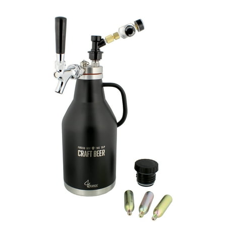 Beer Regulator - Pressurized Beer Growler 64oz – CO2 Growler with Regulator & Tap