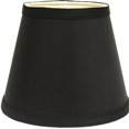 thumbnail image 4 of 12" Black with White Hardback Empire Slanted Slanted Shantung Lampshade, 4 of 5