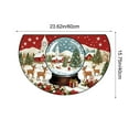 thumbnail image 3 of Mecorevxz Christmas Decorations,Half Round Doormat Non Slip Indoor Outdoor Entrance Semi Circle Area Rug Washable Half Moon Rug Front Floor Mat for Christmas Decor（B）, 3 of 7