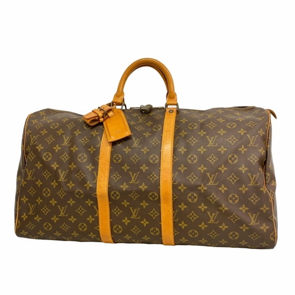 Pre-Owned Louis Vuitton Monogram Keepall 55 Boston Bag M41424 Brown Men's and Women's