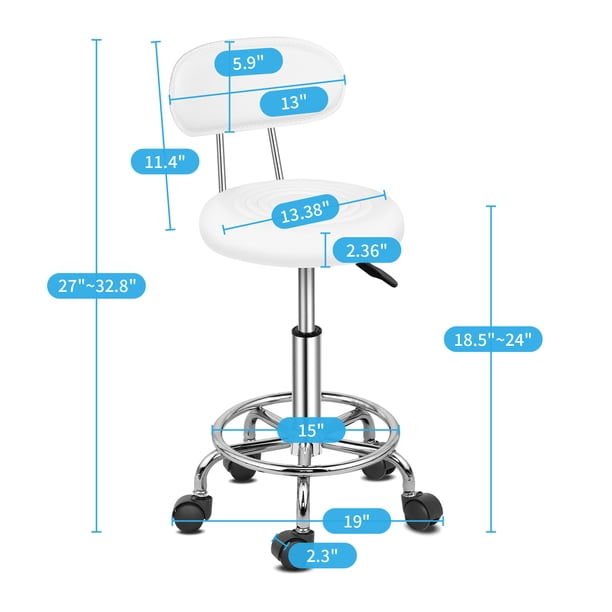 Free Shipping! Ktaxon Swivel Salon Stool Chair with Backrest