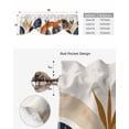 thumbnail image 4 of Tie Up Valance Curtain for Kitchen,Mid Century Abstract Leaf Boho Rod Pocket Short Curtains Adjustable Tie-Up Shade Valances,Terracotta Aesthetic Color Block Window Treatment for Bathroom Living Room, 4 of 8