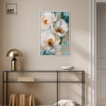 thumbnail image 3 of White Blooms with Golden Grace Canvas Pastel Floral Art by Art Remedy, White Frame, 20" x 30", 3 of 7