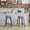26" Blue, variant on Noble House Florin 30" Swivel Backless Counter Height Bar Stools with Upholstered Seat & Bentwood Legs, Gray, Set of 2
