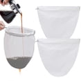 thumbnail image 1 of Ultra Fine Mesh Filter Bag, Commercial Reusable Food Filter Bag And Stainless Steel Frame With Handle, Used For Filtering Nut Milk, Coffee, Milk, Butt, 1 of 5
