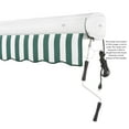 thumbnail image 6 of Awntech 14 Ft Key West Right Motorized Heavy Duty Patio Retractable Awning with Cassette (168in x 9.38in x 120in), Forest/White Stripe, 6 of 8