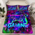 thumbnail image 7 of Castle Fairy Gradient Gamer 4 Pieces Queen Sheet Sets,Video Game Ultra Soft Flat Sheet,Graffiti Splash Queen Fitted Sheet,Ultra Soft Abstract Home Decor, 7 of 7