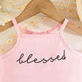 thumbnail image 4 of BLTIBY 1-6 Years Toddler Baby Girls 2 Piece Outfits Summer Printed Sleeveless Tops and Pants Sets Casual Round Neck Fashion Suits Pink3-4 Years, 4 of 6