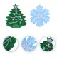 thumbnail image 5 of 20 apliques de árbol de Navidad, accesorios para prendas, parches bordados navideños, 5 of 6