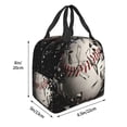 thumbnail image 3 of Balery Baseball Breaking Glass Bolsa de Almuerzo Aislada – Caja de Almuerzo con Papel de Aluminio Grueso, Mantiene la Comida Fresca por 4 Horas, 3 of 8