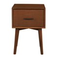thumbnail image 1 of Alpine Furniture Flynn Wood 1 Drawer End Table in Acorn (Brown), 1 of 2