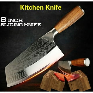 Utopia Kitchen - 7 Inch Cleaver Kitchen Knife Chopper Butcher Knife  Stainless Steel for Home Kitchen and Restaurant (Black)