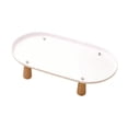 thumbnail image 2 of Soporte elevado para comedero de gatos, soporte de madera con patas, estante lavable para cuencos, antivómitos. Blanco 38cmx21cm, 2 of 9
