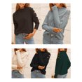thumbnail image 4 of Sudadera de mujer, Sudadera de manga larga para mujer, jerséis casuales cálidos Tomshoo Café/Medio, 4 of 7