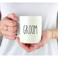 thumbnail image 3 of CTDream Simple Rustic Farmhouse Kitchen Decor 11oz. Ceramic Coffee Tea Mug Gift, Groom, 1-Pack, Wedding Thank You Gift Ideas, 3 of 7