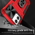 thumbnail image 3 of Allytech Shockproof Case for Moto G 5G 2023, Military Grade Protective Hybrid Rugged Kickstand Sliding Camera Lens Protective Phone Case Cover for Motorola Moto G 5G 2023 - Red, 3 of 10