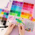 thumbnail image 3 of Kit para hacer pulseras Friendship Sistenia, 2400 unidades, cuentas de poni, 3 of 7