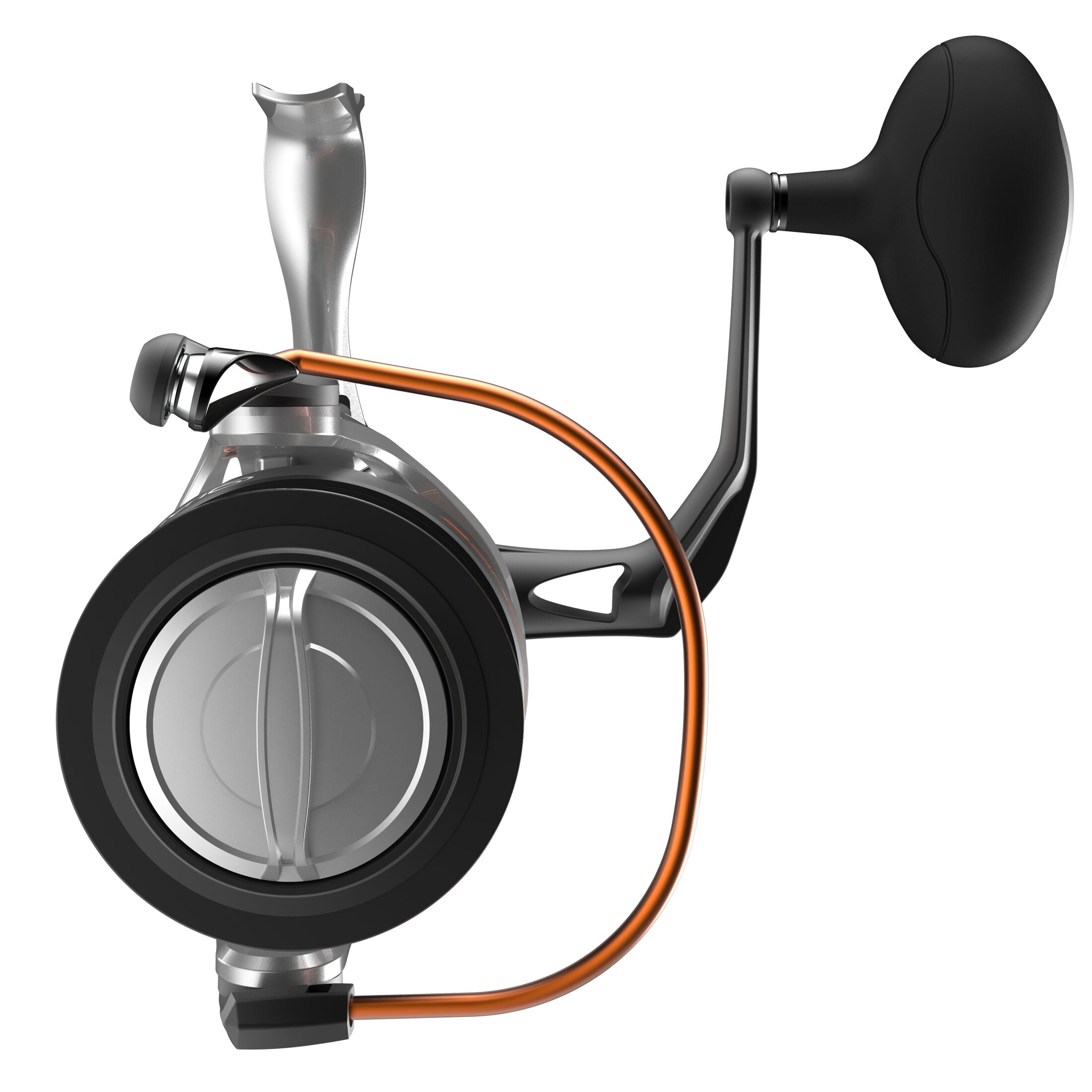 Quantum Reliance Spinning Fishing Reel, Size 85 Reel, Silver/Black
