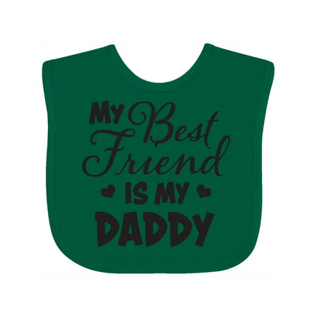 

Inktastic My Best Friend is My Daddy with Hearts Gift Baby Boy or Baby Girl Bib