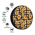 thumbnail image 4 of Yiaed Vintage Black White Plaid Sunflowe Print Tire Wheel Cover, Waterproof Spare Tire Cover Fit for Jeep, Truck,Trailer, RV, SUV, Camper and Most Vehicle-14 inch, 4 of 6