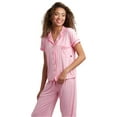 thumbnail image 2 of dELiA*s Women's Pajamas - 2 Piece Super Soft Button Down Sleep Shirt and Wide Leg Pajama Pants (S-3X), 2 of 6