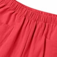 thumbnail image 4 of JIUKE Women's Summer Shorts with Pockets Elastic High Waisted Wide Leg Cotton Linen Lounge Shorts, 4 of 5