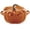 Burnt Orange, variant on A house of tools Ceramic 2-pc Petite Pumpkin Cocotte Set, 0.75-qt/24-oz, Rustic Ivory