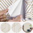 thumbnail image 3 of 1pc Golden Thick Square Geometric Contact Paper, Home Decorations, Self-Adhesive Wallpaper For Cabinet Table Chair Room Background Renovation, 3 of 4