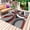 Red, variant on Blue Geometric Outdoor Rug 5x7 Ft - Reversible Patio Rug Outdoor Camping Rugs, Grey Vintage Neutral Abstract Striped Art Indoor Outdoor Area Rugs, Non-Slip Outdoor Carpet Runner for Deck/Porch