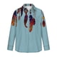 thumbnail image 3 of Men's Summer New Loose Print Long Sleeve Shirt Cardigan Beach Shirt4XL, 3 of 4