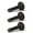 Matte Black, variant on Mega Handles Knurled Baseboard Door Stopper with Rubber Tip, Satin Nickel