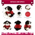 thumbnail image 2 of DolliBu I LOVE YOU Plush Bernese Dog - Cute Stuffed Animal with Red Shirt For Valentine, Anniversary, Romantic Date, Boyfriend, or Girlfriend Gift - 7 Inches, 2 of 6