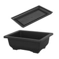 thumbnail image 4 of Bgsha Imitation Purple Sand Fleshy Flower Pot+Tray Rectangle/Square Nursery Planter, 4 of 8